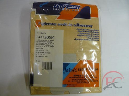 IZ-PC1 INVEST PANASONIC C2 C2E STB. KOMPATIBILIS PAPÍR PORZSÁK (5DB/CSOMAG)