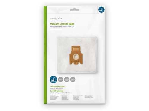 IZ-M5/M6S.10.1F NEDIS MIELE F/J/M KOMPATIBILIS MIKROSZÁLAS PORZSÁK (10DB+1FILTER/CSOMAG) 5 RÉTEGŰ DUBG120MIE10