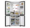 Haier HCR7818DWPT négyajtós hűtőszekrény, 467 liter, vízadagolós, fekete