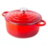 Timeless Gourmet Zománcozott, öntöttvas edény fedővel 4L, piros (HOP1001761-1)