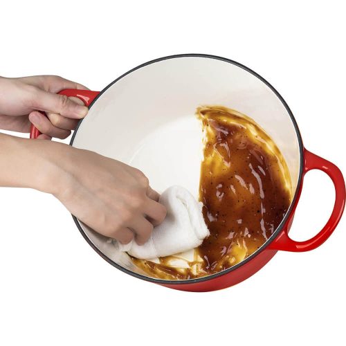 Timeless Gourmet Zománcozott, öntöttvas edény fedővel 4L, piros (HOP1001761-1)