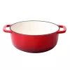 Timeless Gourmet Zománcozott, öntöttvas edény fedővel 5,7 L, piros (HOP1001761-3)