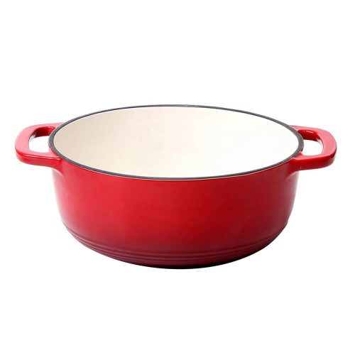 Timeless Gourmet Zománcozott, öntöttvas edény fedővel 5,7 L, piros (HOP1001761-3)