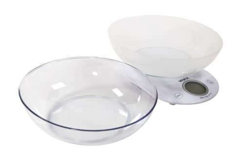 Vivax KS505BW tálas konyhai mérleg 2 tállal, max. 5kg, fehér