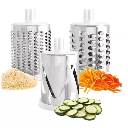 Livington Sumo Slicer forgódobos reszelő, szett cserélhető reszelőbetétekkel, M23194