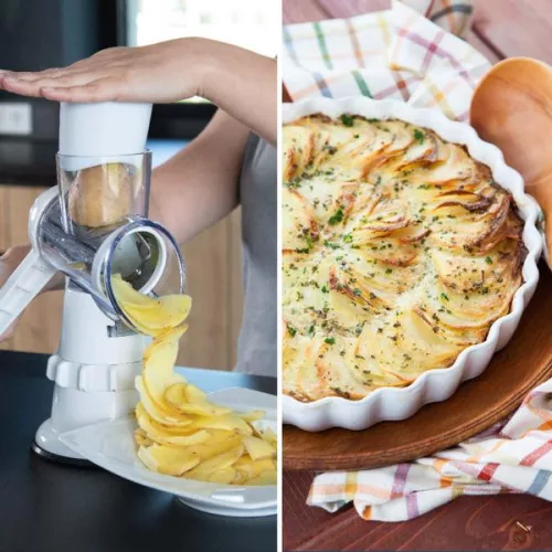 Livington Sumo Slicer forgódobos reszelő, szett cserélhető reszelőbetétekkel, M23194