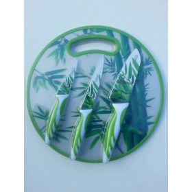   Peterhof 22390 Kerámia késkészlet 4db-os 3D  vágó deszka