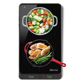   Girmi PI52 dupla indukciós főzőlap digitális kijelzővel, 3500 W teljesítménnyel és precíz hőszabályozással (PI5200)