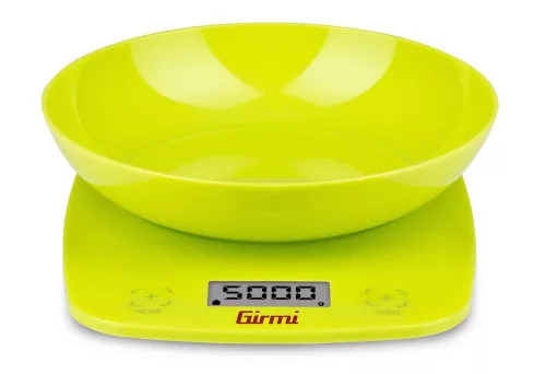 Girmi PS01 Professzionális konyhai mérleg zöld, LCD kijelző, 5 kg kapacitás, precíz 1g érzékenység