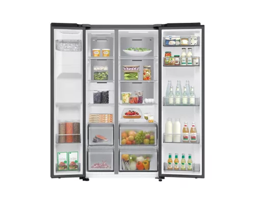 Samsung RS70F64KEFEO Side-by-Side hűtőszekrény AI Energia üzemmóddal 640 L, fekete