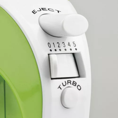 Girmi SB02 elektromos kézi mixer, 170 W teljesítmény, 5 sebességfokozat, TURBO funkció, rozsdamentes acél tartozékok, zöld (SB0203)