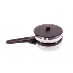 Kávékiöntő, üveg, műanyag fedővel, magas, 40 cl