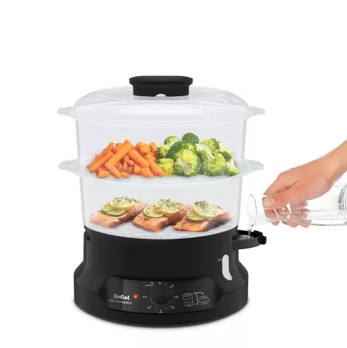 Tefal Minicompact VC139810 ételpároló 2 kosarak száma Szabadonálló 800W Fekete