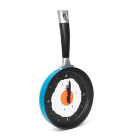 W1060A Konyhai serpenyő falióra - tükörtojással - kék