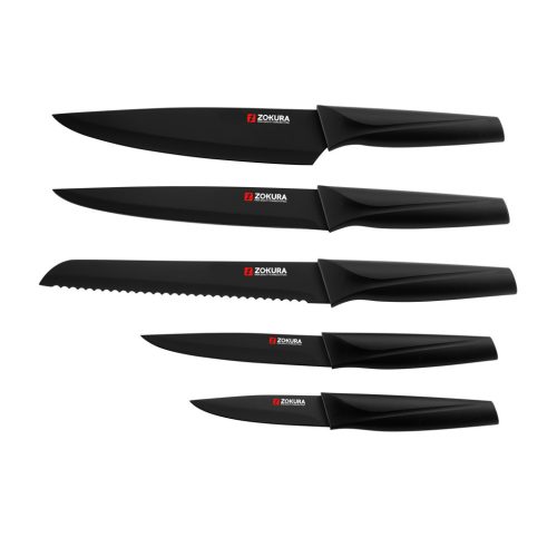 Zokura 6 darabos késkészlet, Fekete Z-1026