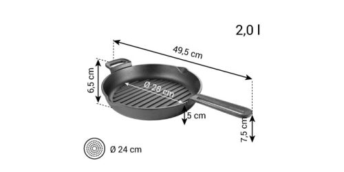 Tescoma MASSIVE Mély grill serpenyő ø 28 cm 