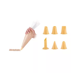   Tescoma DELÍCIA Habzsák 30 cm, 10 db, 6 db díszítőfejjel 