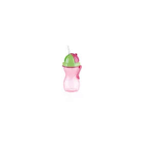   Tescoma BAMBINI Gyermek szívószálas palack 300 ml, zöld, rózsaszín 