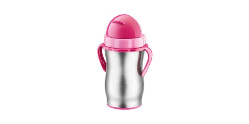 Tescoma BAMBINI Gy. termosz szívószállal 300ml,rozsdamentes acél, rózsaszín 