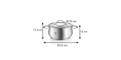 Tescoma HARMONY Lábas fedővel ø 24 cm, 5.0 l 