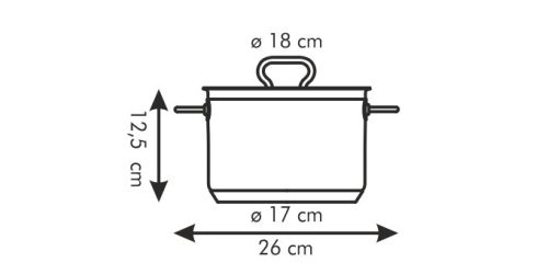 Tescoma HOME PROFI fazék fedővel ø 18 cm, 3.0 l 