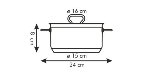 Tescoma HOME PROFI lábas fedővel ø 16 cm, 1.5 l 
