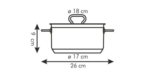 Tescoma HOME PROFI lábas fedővel ø 18 cm, 2.0 l 
