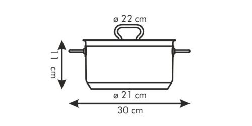 Tescoma HOME PROFI lábas fedővel ø 22 cm, 4.0 l 
