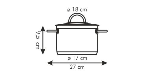Tescoma VISION Lábas fedővel ø 18 cm, 2.0 l 