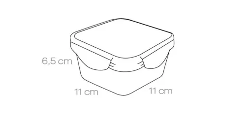 Tescoma FRESHBOX Négyzet alakú ételtároló doboz, 0,4 l 