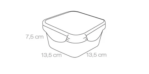 Tescoma FRESHBOX Négyzet alakú ételtároló doboz, 0,7 l 