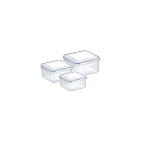   Tescoma FRESHBOX Négyzet alakú ételtároló doboz, 3 db, 0.4, 0.7, 1.2 l 