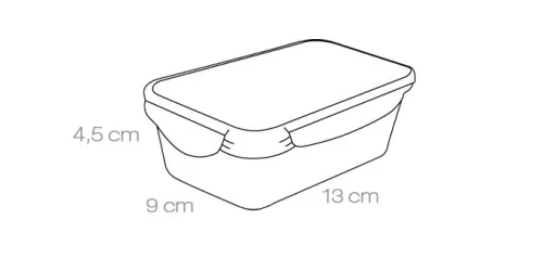 Tescoma FRESHBOX Téglalap alakú ételtároló doboz, 0,2 l 