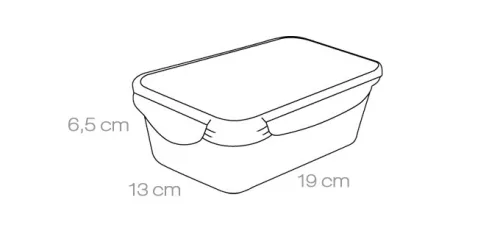 Tescoma FRESHBOX Téglalap alakú ételtároló doboz, 1,0 l 