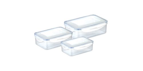 Tescoma FRESHBOX Téglalap alakú ételtároló doboz, 3 db, 0.2, 0.5, 1.0 l 