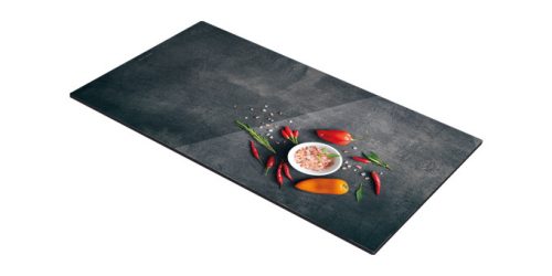 Tescoma ONLINE Üveg tárolólap tűzhelyre 30 x 52 cm, só és chili 