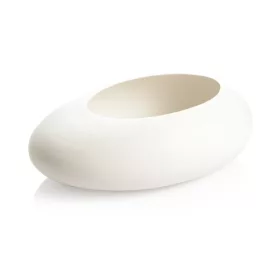 Tescoma FANCY HOME Stones alacsony virágcserép, fehér 