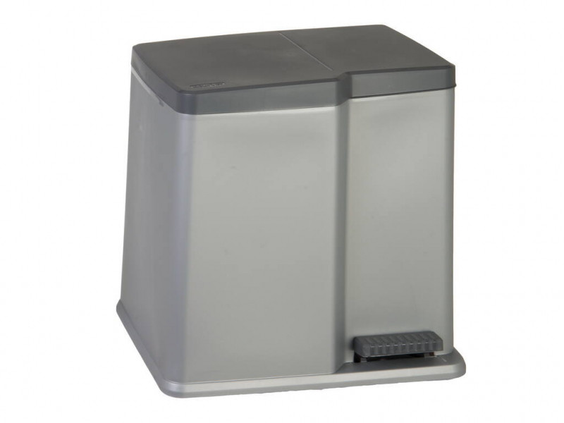 Curver 234471 duo pedálos szelektív szemetes 21l szürke