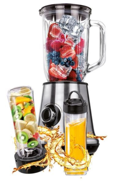 MPM MBL-15M turmixgép 450W inox+2db 600ml sport palackkal