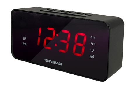 Orava RBD-613 rádiós ébresztőóra nagy Piros LED Kijelzővel, SLEEP, SNOOZE