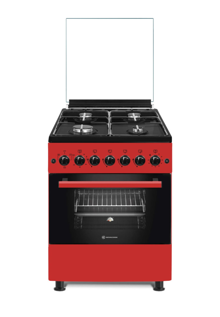 Novacook F6B40EF R meggypiros kombinált tűzhely 57 x 58 cm