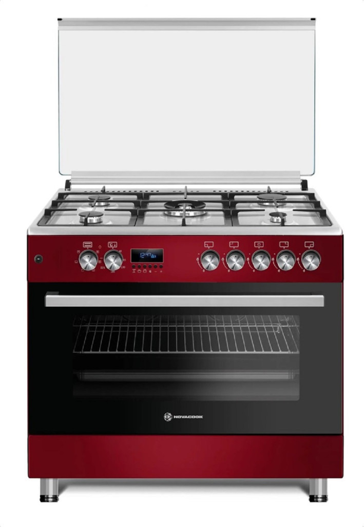 Novacook F9S50E6-RD Exclusive Line 90 meggypiros kombinált tűzhely 90 x 60 cm